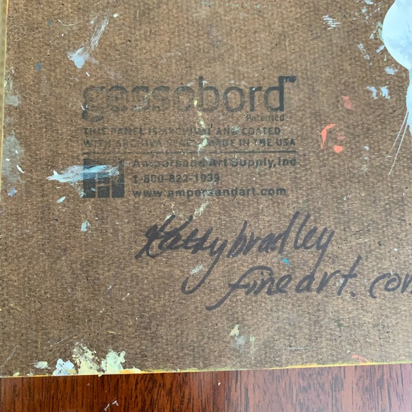 6x6in Original oil study abstract colors - Picture 2 of 2